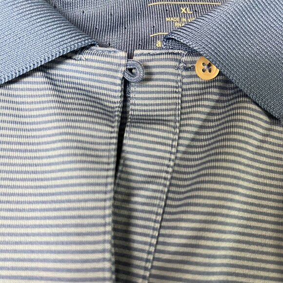 Adidas Women's Golf Climacool Collared Short Sleeve Striped Blue Polo Size XL - Picture 10 of 13